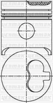 Поршень с кольцами і пальцем (размер отв. 83 / STD) CITROEN 1.9D (4цл.) (XUD 9, XUD 9 A) YENMAK 3103879000