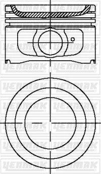 Поршень с кольцами і пальцем (размер отв. 83 / STD) CITROEN Berlingo 1.8 (4цл.) (XU7 JP K TR) YENMAK 3103887000 (фото 1)