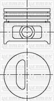 Поршень с кольцами і пальцем (размер отв. 75.8 / STD) RENAULT Clio, 1,2 -98 (4ц.) (E5F A 710 / E7F 708) YENMAK 3103914000