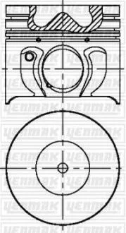 Поршень с кольцами і пальцем (размер отв. 86.01 / STD) FORD MONDEO 2.0TDCI 00- (4цл.) (V185 Duratorq TDI 75-85-100PS, CD132 Duratorq TDI …) YENMAK 3104033000