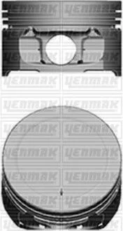 Поршень с кольцами і пальцем (размер отв. 78.5 / STD) Berlingo 1.6 (4цл.) (TU5JP4, NFU, NFX Euro 3) YENMAK 3104101000