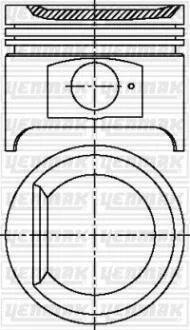Поршень з кільцями і пальцем (розмір отв. 83.00/STD) CITROEN BX 1.6 PEUGEOT 309/405 1.6 YENMAK 3104116000