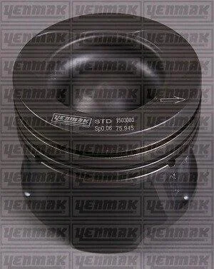 Поршень с кольцами і пальцем (размер отв. 76,00 / STD) RENAULT Kangoo, Megane, 1.5 dCi 08-, (4 цл.) (K9K 837/846 Euro5 95-110PS / OM607.951 OM607 DE 15…) YENMAK 3104185000 (фото 1)