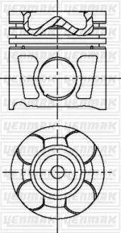 Поршень с кольцами і пальцем (размер отв. 83.00/STD) OPEL Astra J 2.0CDTI -15 (4цл.) (A 20DTH) YENMAK 3104197000