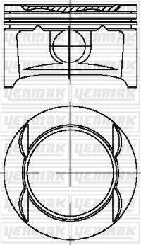 Поршень с кольцами і пальцем (размер отв. 73,40 /STD) OPEL ASTRA G 1.4 (4цл.) (Z1, 4XEP Euro 4) YENMAK 3104214000 (фото 1)