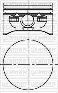 Поршень с кольцами і пальцем OPEL Astra G 1.6 (размер отв. 79 / STD) (Y16 XE, Z16XE) YENMAK 3104215000