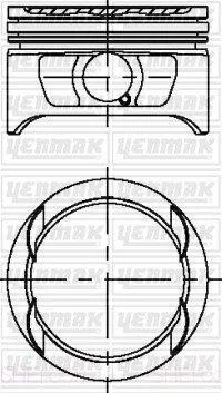 Поршень с кольцами і пальцем (размер отв. 86 / STD) OPEL ASTRA F 2.0 (4цл.) ((20 XE, C 20 XE) YENMAK 3104225000 (фото 1)