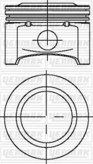 Поршень с кольцами і пальцем OPEL Astra G 1.4 (размер отв. 77.6 / STD) (Z1, 4XE) YENMAK 3104230000