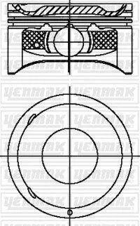 Поршень с кольцами і пальцем CHEVROLET Captiva 2.4 (4цл.) (87,50 /STD) (Z24XE, 2,4 L 140 PS DOCH 16 Valve) YENMAK 3104232000