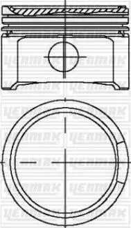 Поршень с кольцами і пальцем (размер отв. 81.01 / STD) VW 1.8T 20V (4цл.) (AMB, APP, ARX, ARY, AUM, AUM, AUQ, AVJ, AWM, AWP, …) YENMAK 3104299000