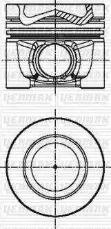 Поршень с кольцами і пальцем (размер отв. 81.01/STD) VW T-V/VI, Amarok, Golf V/VI/Plus, 2.0TDI 05-, AUDI, SKODA, (CBBB) YENMAK 3104341000