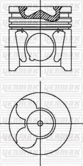 Поршень с кольцами і пальцем (размер отв. 85.00/STD) CITROEN Jumper/Berlingo 2.0HDI 99- (RHR (DW10BTED4) FORD Kuga/Focus/C-Max 2.0TDCi 03- (G6DA/G6DB/G6DD) YENMAK 3104497000