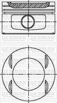 Поршень с кольцами і пальцем (размер отв. 86.00/STD) CITROEN Xsara/Xantia 2,0i FIAT Ulysse 2.0i 16V PEUGEOT 306/406/605 2.0i (XU 10 J 4 RZ) YENMAK 31-04499-000