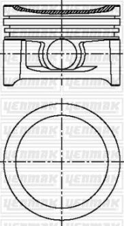 Фото поршень с кольцами і пальцем (размер отв. 63.50/STD) DM Smart 0.7 98- (M 160 E6AL B03 / B04 / B05) YENMAK 31-04720-000 Поршень с кольцами і пальцем (размер отв. 63.50/STD) DM Smart 0.7 98- (M 160 E6AL B03 / B04 / B05) YENMAK 31-04720-000