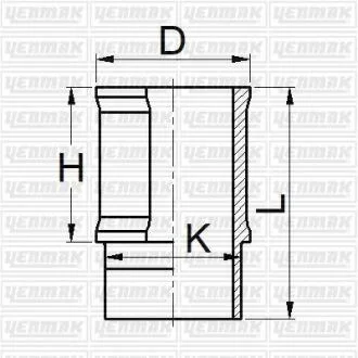 Гільза циліндра CITROEN 1.4 (размер отв. 75 / STD)(205 GR-405-309-306) YENMAK 5105873000