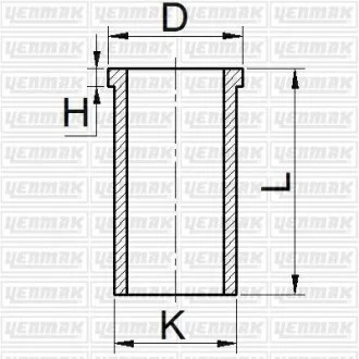 Гільза циліндра (розмір отв. 83 / STD) 305-405 D-Partner, двиг. XUD 9, XUD 9A (дизель) YENMAK 5165362000