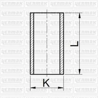 Гильза цилиндра (размер отв. 91.1 / STD) (L-300/H100) дизель YENMAK 5165661000
