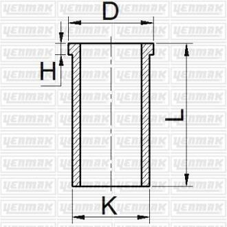 Гильза цилиндра (размер отв. 81 / STD)(CRAFTER, LT 28 D, LT 35 D, LT 46 D) YENMAK 51-65785-000