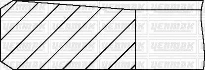Комплект поршневих кілець (на 1 поршень) OPEL Movano 2.2DTI 00-, RENAULT Master, Laguna 2,2dCi (87,00/STD) (3,0/1,75/2,5) YENMAK 9109170000