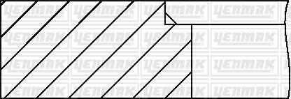 Комплект поршневих кілець (на 1 поршень) FIAT Scudo 1.6i -00 (86.4/STD) (1.5/1.75/3) YENMAK 91-09395-000