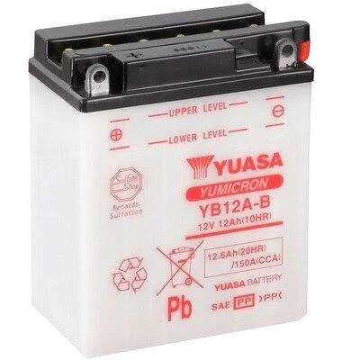 МОТО Yuasa 12V 12,6Ah YuMicron Battery YB12A-B (сухозаряжений) YUASA YB12AB (фото 1)