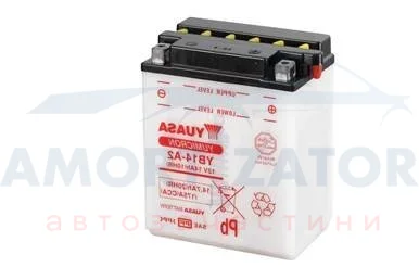 МОТО Yuasa 12V 14,7Ah YuMicron Battery YB14-A2 (сухозаряжений) YUASA YB14A2 (фото 1)
