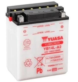 МОТО Yuasa 12V 14,7Ah YuMicron Battery YB14L-A2 (сухозаряжений) YUASA YB14LA2