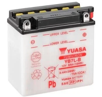 МОТО Yuasa 12V 8,4Ah YuMicron Battery YB7L-B(сухозаряжений) YUASA YB7LB