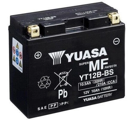 МОТО Yuasa 12V 10,5Ah MF VRLA Battery YT12B-BS(сухозаряжений) YUASA YT12BBS (фото 1)