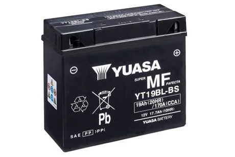 МОТО Yuasa 12V 19Ah MF VRLA Battery YT19BL-BS(сухозаряжений) YUASA YT19BLBS