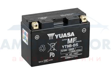 МОТО Yuasa 12V 8Ah MF VRLA Battery AGM YT9B-BS(сухозаряжений) YUASA YT9BBS (фото 1)