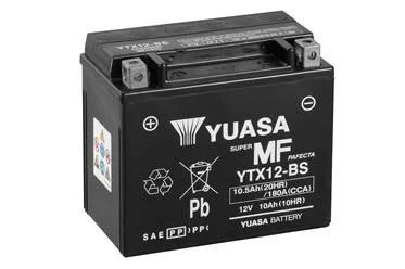 МОТО Yuasa 12V 10,5Ah MF VRLA Battery YTX12-BS(сухозаряжений) YUASA YTX12BS