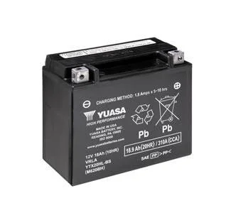 МОТО Yuasa 12V 18,9Ah High Performance MF VRLA Battery AGM YTX20HL-BS (сухозаряжений) YUASA YTX20HLBS