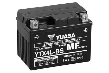МОТО Yuasa 12V 3Ah MF VRLA Battery AGM YTX4L-BS(сухозаряжений) YUASA YTX4LBS
