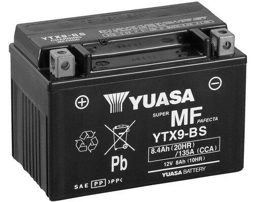 МОТО Yuasa 12V 8Ah MF VRLA Battery YTX9-BS (сухозаряжений) YUASA YTX9BS (фото 1)