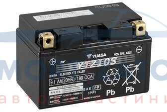 МОТО Yuasa 12V 9,1Ah High Performance MF VRLA Battery (GEL) YUASA YTZ10S (фото 1)