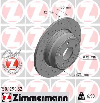 Диск гальмівний ZIMMERMANN 150.1299.52