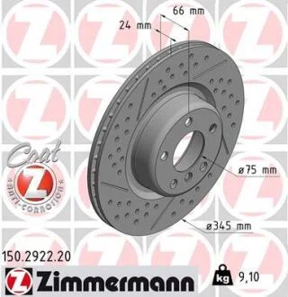 Гальмівний диск ZIMMERMANN 150.2922.20