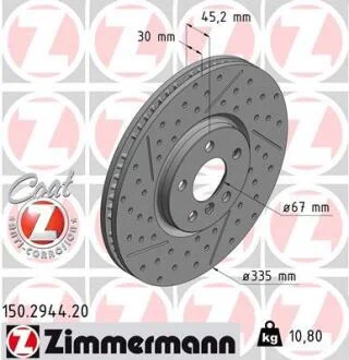 Гальмівний диск ZIMMERMANN 150.2944.20
