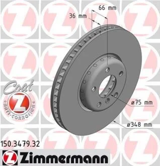 Диск гальмівний ZIMMERMANN 150.3479.32