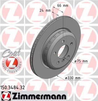 Диск гальмівний ZIMMERMANN 150.3484.32