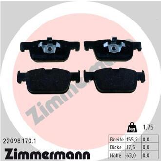 Комплект гальмівних колодок ZIMMERMANN 22098.170.1