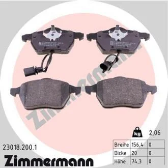 Колодки гальмівні дискові ZIMMERMANN 23018.200.1