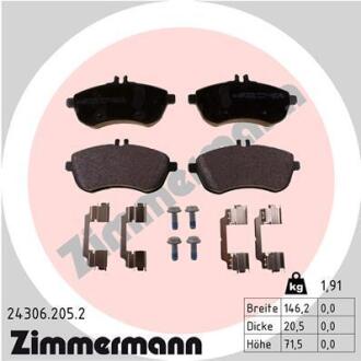 Колодки гальмівні дискові ZIMMERMANN 24306.205.2