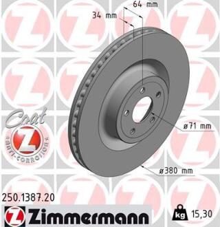 Гальмівний диск ZIMMERMANN 250.1387.20