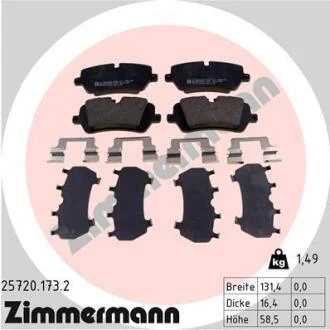 Комплект гальмівних колодок ZIMMERMANN 25720.173.2