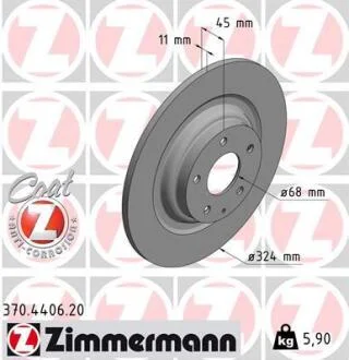 Гальмівний диск ZIMMERMANN 370.4406.20