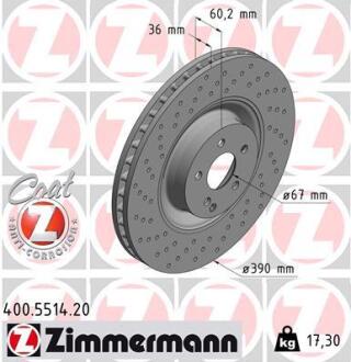 Гальмівний диск ZIMMERMANN 400.5514.20