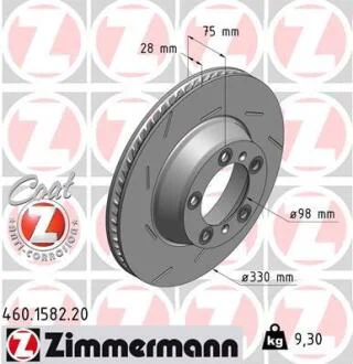 Диск гальмівний ZIMMERMANN 460.1582.20