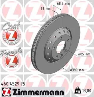 Гальмівний диск ZIMMERMANN 460.4529.75